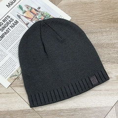 Warm Thickened Knitted Men's Hat for Autumn and Winter