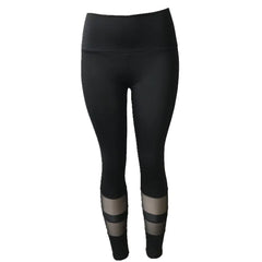 Legging Yoga Pants with Mesh Panel and Ankle Design