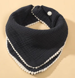 Cotton Gauze Baby Bibs with Lace for Newborns