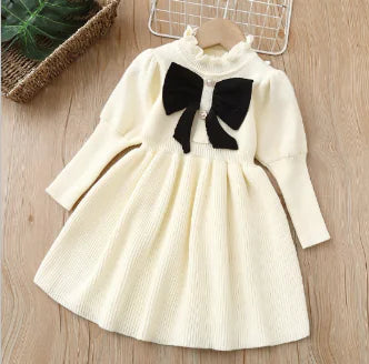 Hazel Dress with Big Bow for Girls (One Piece)