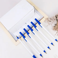 Minimalist White Solid Ballpoint Pen