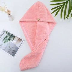Quick Dry Coral Fleece Hair Dryer Cap and Towel