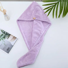 Quick Dry Coral Fleece Hair Dryer Cap and Towel