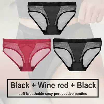 Women's Seamless Polyester Panty Set - 3 Pieces