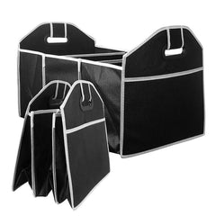 Extra Large Car Trunk Storage Box with 3 Compartments