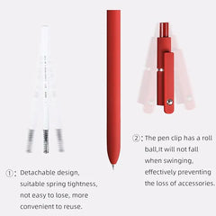 Gel Pens, 5 Pcs 0.5mm Black Ink Pens Fine Point