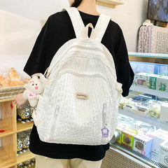 Fashionable Women's Backpack - Large Capacity School Bag