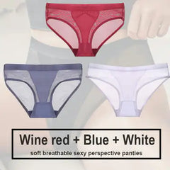 Women's Seamless Polyester Panty Set - 3 Pieces