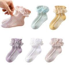 WATOCHE Baby Toddler Girls Ruffle Lace Socks