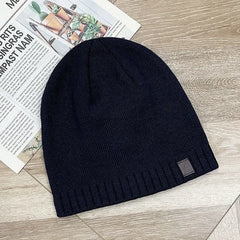 Warm Thickened Knitted Men's Hat for Autumn and Winter