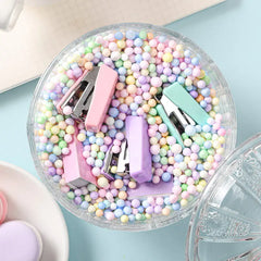 Creative Macaron Paper Clip and Stapler Set