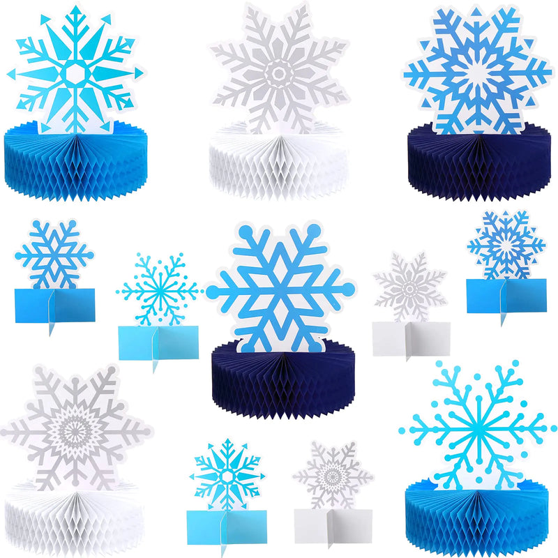12 Pieces Winter Snowflake Birthday Party Supplies
