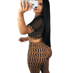 Mesh Pencil Pants Set