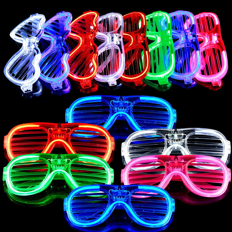 Mikulala 24 Pack LED Glasses Party Favors