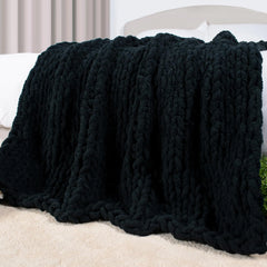 Carriediosa Chunky Knit Throw Blanket
