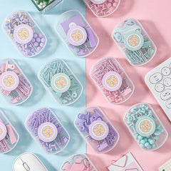 Creative Macaron Paper Clip and Stapler Set