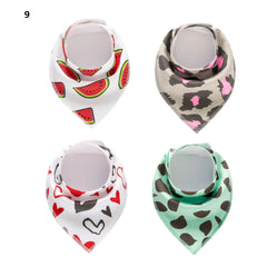 4-Pack Double Layer Fleece Baby Bibs