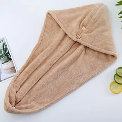 Quick Dry Coral Fleece Hair Dryer Cap and Towel