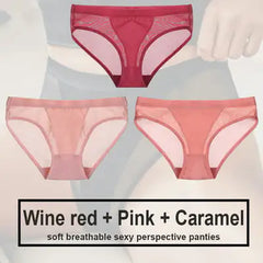Women's Seamless Polyester Panty Set - 3 Pieces