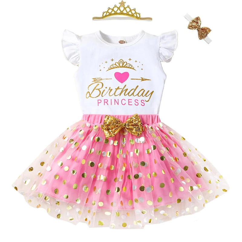 ATCTBOGFS Toddler Kids Baby Girls Birthday Princess Outfits