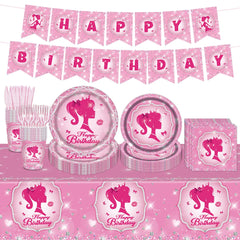 Poqirzan 98PCS Pink Birthday Party Supplies