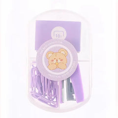 Creative Macaron Paper Clip and Stapler Set