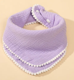 Cotton Gauze Baby Bibs with Lace for Newborns