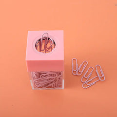 Lidemei Creative Transparent Square Macaron Paper Clip Bucket