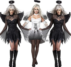 Halloween Sexy Dark Angel Costume with Wings and Accessories