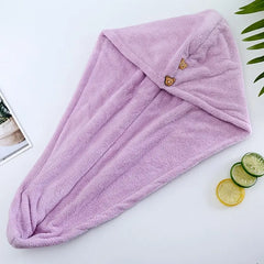 Quick Dry Coral Fleece Hair Dryer Cap and Towel