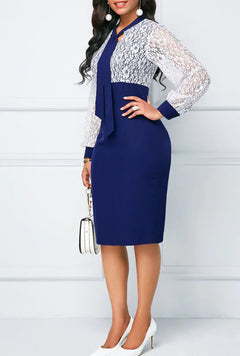 Elegant Lace Office Dress