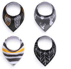 4-Pack Double Layer Fleece Baby Bibs