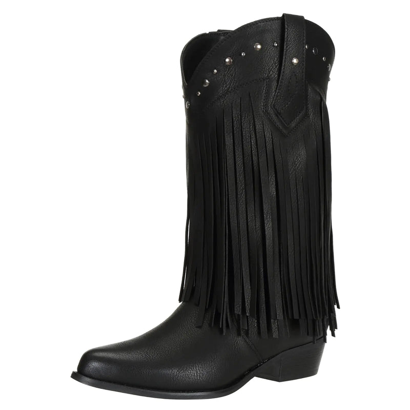 SheSole Womens Wide Width Fringe Boots Western US Size 11