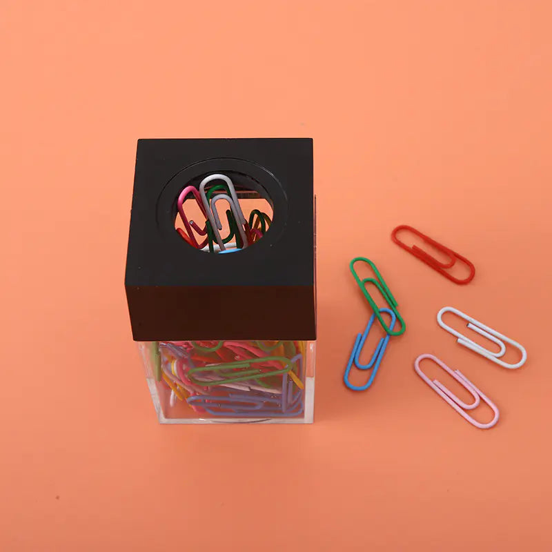 Lidemei Creative Transparent Square Macaron Paper Clip Bucket