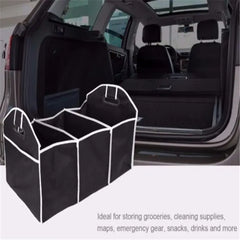 Extra Large Car Trunk Storage Box with 3 Compartments