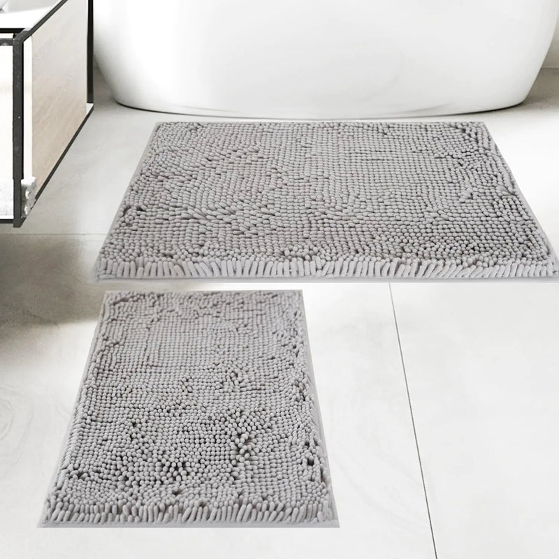 FCHTUE Bathroom Rugs Sets 2 Piece Ultra Soft Non-Slip Absorbent
