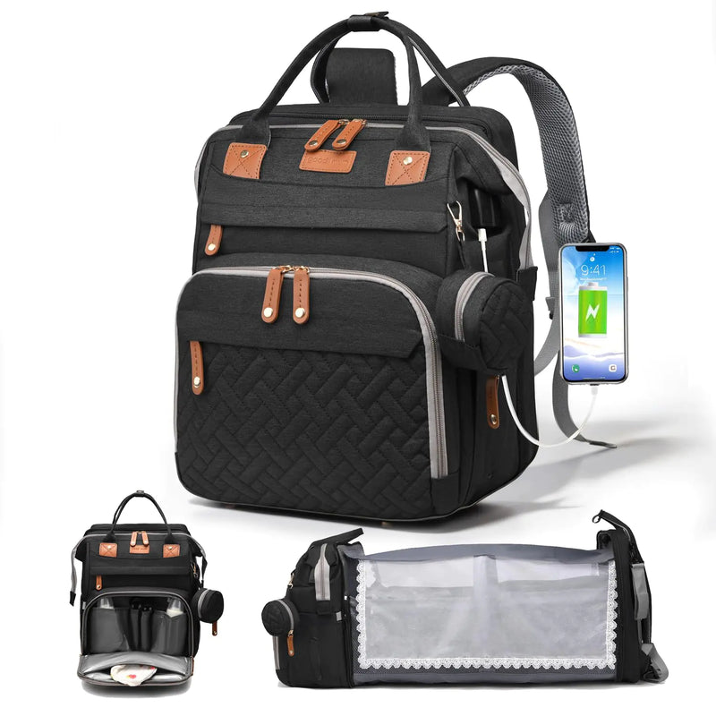 CESAILT Diaper Bag Backpack with Changing Station