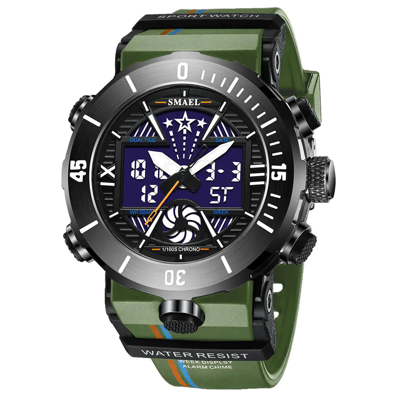 Waterproof Trendy Electronic Men's Sports Watch