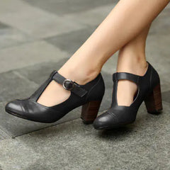 Summer High Heels with Buckle Strap for Women