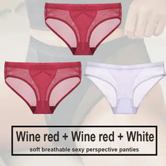 Women's Seamless Polyester Panty Set - 3 Pieces